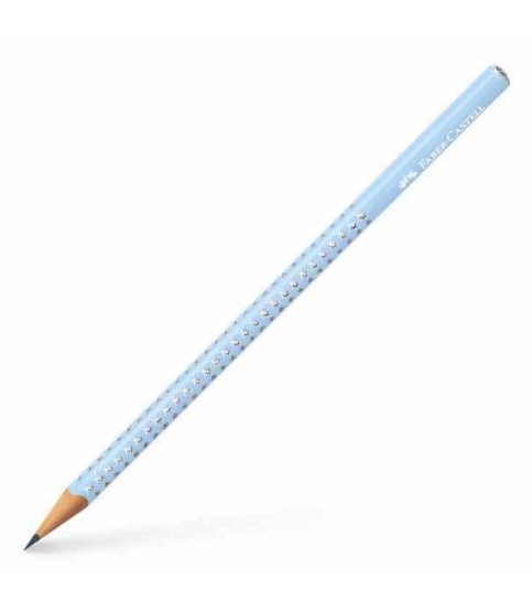 LÁPIS FABER-CASTELL GRIP SPARKLE AZUL CÉU HB