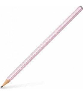 LÁPIS FABER-CASTELL GRIP SPARKLE ROSA METÁLICO HB