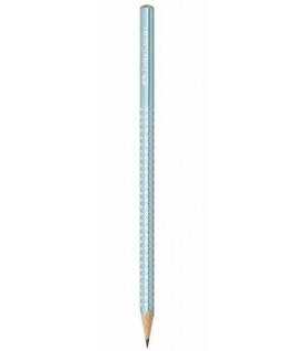 LÁPIS FABER-CASTELL GRIP SPARKLE AZUL METÁLICO HB