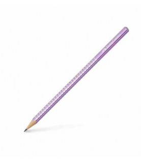 LÁPIS FABER-CASTELL GRIP SPARKLE VIOLETA METÁLICO HB