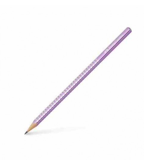LÁPIS FABER-CASTELL GRIP SPARKLE VIOLETA METÁLICO HB
