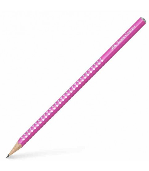 LÁPIS FABER-CASTELL GRIP SPARKLE ROSA FUSCIA HB