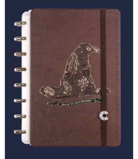 CADERNO INTELIGENTE A5 HARRY POTTER CAPA CASTANHA