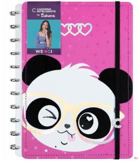 CADERNO INTELIGENTE A5 PANDA LULUCA ROSA CADERNO INTELIGENTE A5 PANDA LULUCA ROSA
