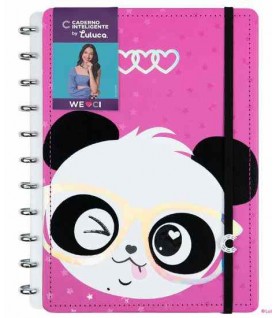 CADERNO INTELIGENTE A4 PANDA LULUCA ROSA CADERNO INTELIGENTE A4 PANDA LULUCA ROSA