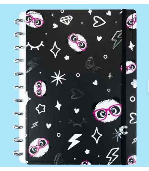 CADERNO INTELIGENTE A4 PANDA LULUCA PRETO CADERNO INTELIGENTE A4 PANDA LULUCA PRETO