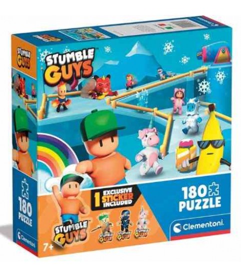 PUZZLE STUMBLE GUYS 180 PEÇAS COM AUTOCOLANTES REF.29323