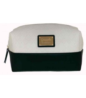 NECESSAIRE CAMOMILLA RETANGULAR BRANCO E VERDE GRANDE 4149