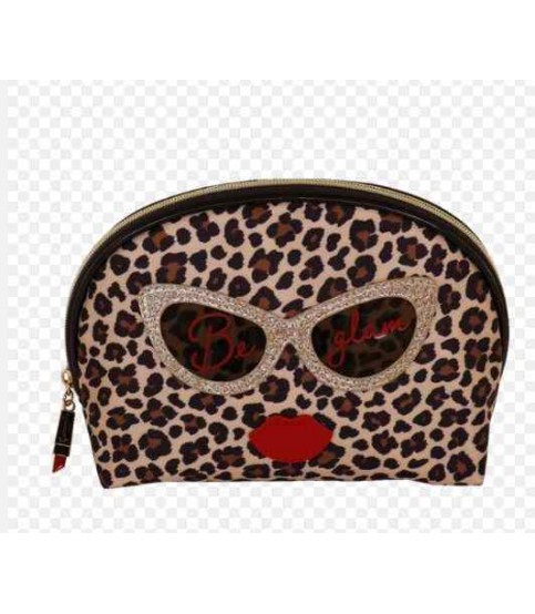 NECESSAIRE CAMOMILLA REDONDO GRANDE PADRÃO LEOPARDO BE CHIC REF.23447 NECESSAIRE CAMOMILLA REDONDO GRANDE PADRÃO LEOPARDO BE CHIC REF.23447