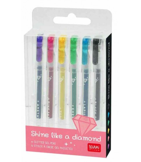 CONJUNTO LEGAMI COM 6 ESFER. GEL COM GLITTER