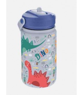 GARRAFA TÉRMICA 330ML AUREA KIDS COM DINOSSAUROS