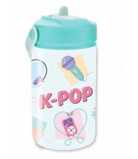 GARRAFA ÁGUA 350ML AUREA KIDS VERDE MENTA K-POP