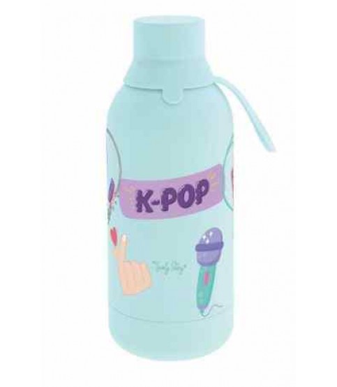 GARRAFA TÉRMICA 500ML AUREA VERDE MENTA K-POP