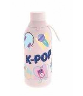 GARRAFA TÉRMICA 500ML AUREA ROSA CLARO K-POP