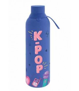 GARRAFA TÉRMICA 710ML AUREA AZUL ESCURO K-POP