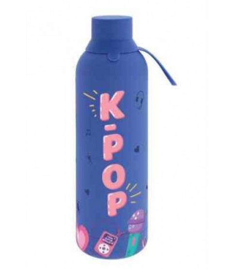GARRAFA TÉRMICA 710ML AUREA AZUL ESCURO K-POP