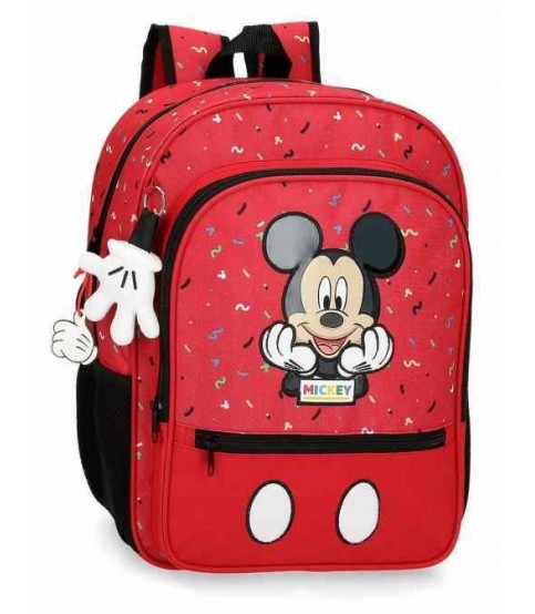 MOCHILA ESCOLAR MICKEY VERMELHA REF.24.223