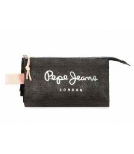 ESTOJO ESCOLAR TRIPLO PEPE JEANS PRETA COM ESTRELAS REF.6014341 ESTOJO ESCOLAR TRIPLO PEPE JEANS PRETA COM ESTRELAS REF.6014341