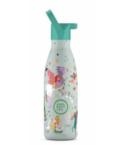 GARRAFA TÉRMICA COOL BOTTLES KIDS REINO DAS PRINCESAS 350ML