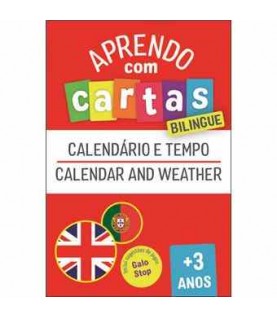 APRENDO COM CARTAS BILINGUE- CALENDÁRIO E TEMPO/CALENDAR AND WEATHER +3 ANOS
